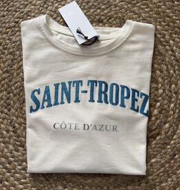 DANA FLOREA T-shirt Saint-Tropez Beige/Blauw