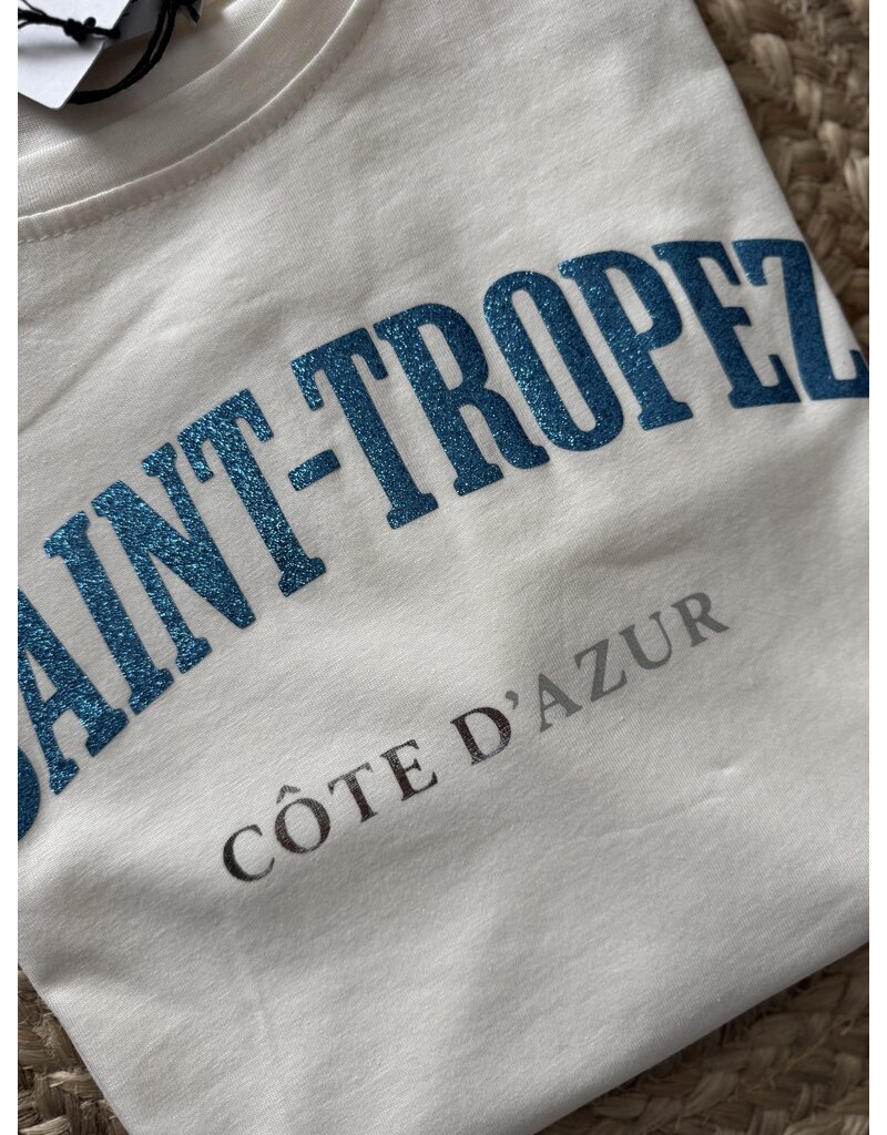 DANA FLOREA T-shirt Saint-Tropez Beige/Blauw