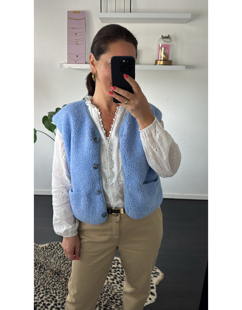 DANA FLOREA Gilet Isa Lichtblauw