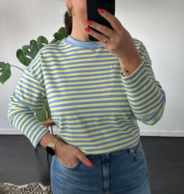 DANA FLOREA Top Nina Geel/Lichtblauw