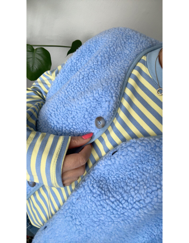 DANA FLOREA Top Nina Geel/Lichtblauw