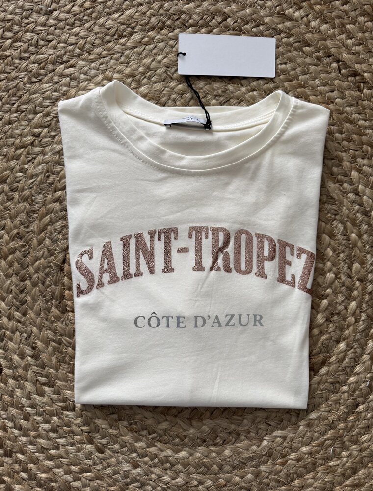 DANA FLOREA T-shirt Saint-Tropez Beige/Brons