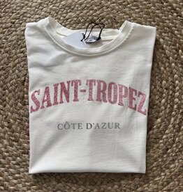 DANA FLOREA T-shirt Saint-Tropez Beige/Roze