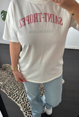 DANA FLOREA T-shirt Saint-Tropez Beige/Roze