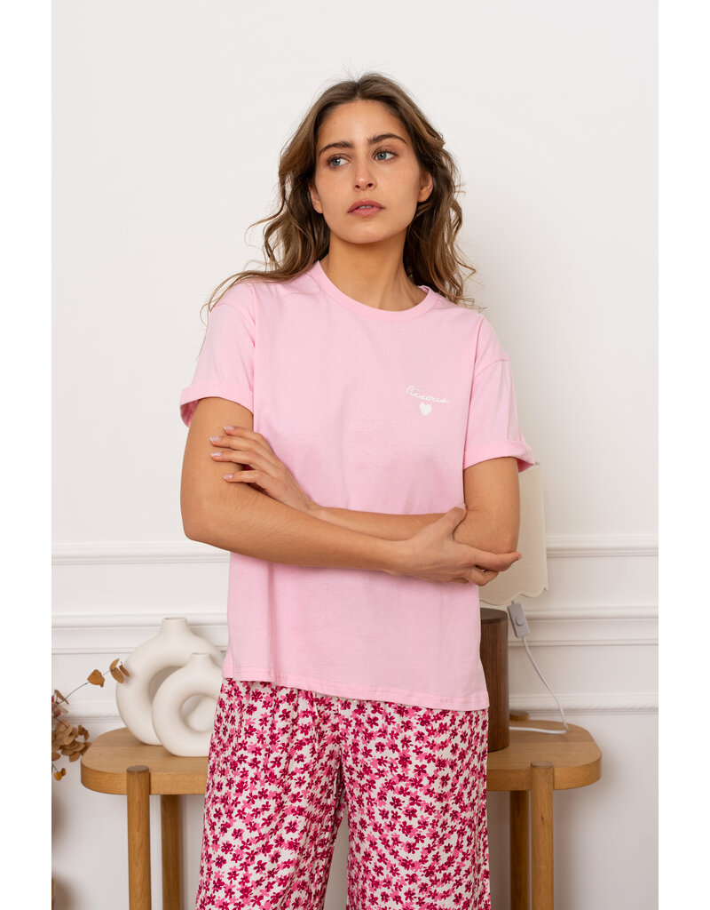 DANA FLOREA T-shirt Bisous Roze