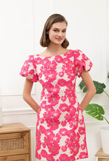 DANA FLOREA Jurk Dana Jacquard Fuchsia