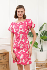 DANA FLOREA Jurk Dana Jacquard Fuchsia