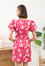 DANA FLOREA Jurk Dana Jacquard Fuchsia