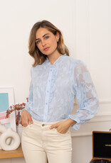 DANA FLOREA Blouse Carmen Lichtblauw