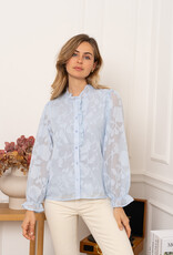 DANA FLOREA Blouse Carmen Lichtblauw