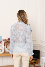 DANA FLOREA Blouse Carmen Lichtblauw