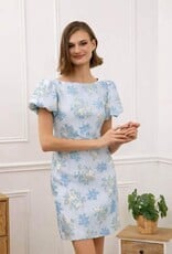 DANA FLOREA Jurk Dana Jacquard Blauw