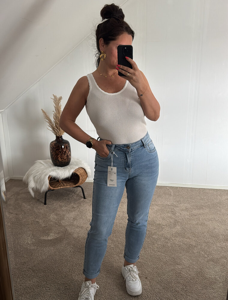 DANA FLOREA Mom Fit Jeans Light Blue