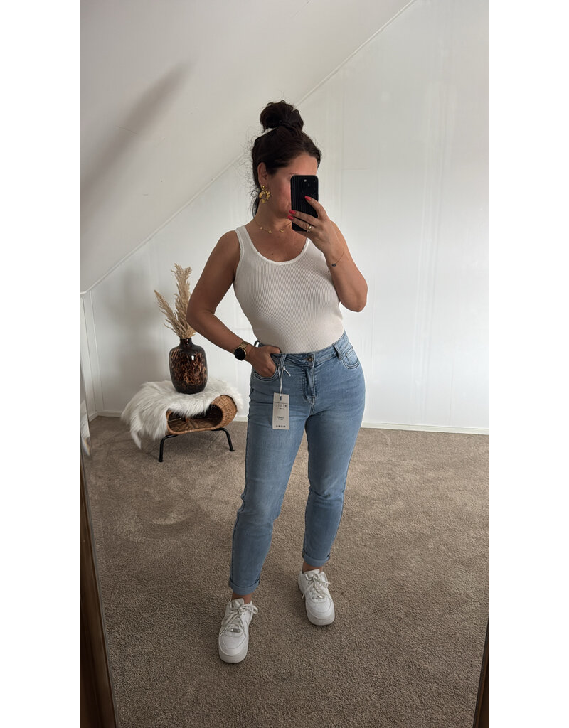 DANA FLOREA Mom Fit Jeans Light Blue