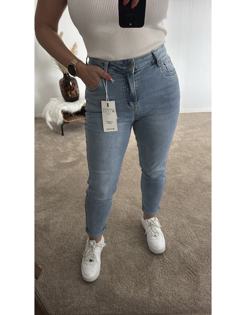 DANA FLOREA Mom Fit Jeans Light Blue