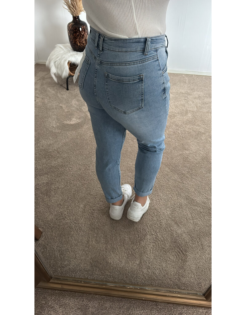 DANA FLOREA Mom Fit Jeans Light Blue