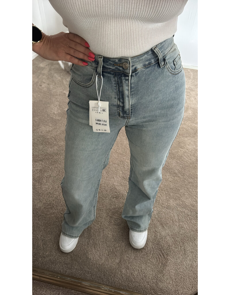 DANA FLOREA Wide Leg Jeans Vintage Blue