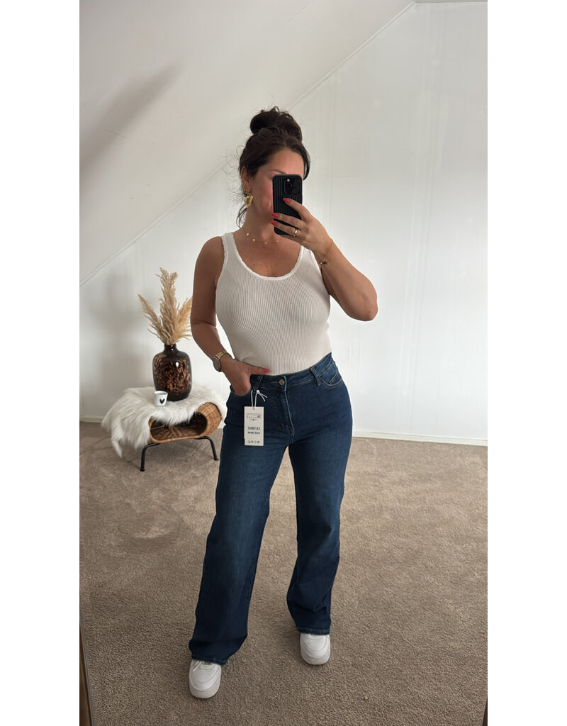 DANA FLOREA Wide Leg Jeans Dark Blue