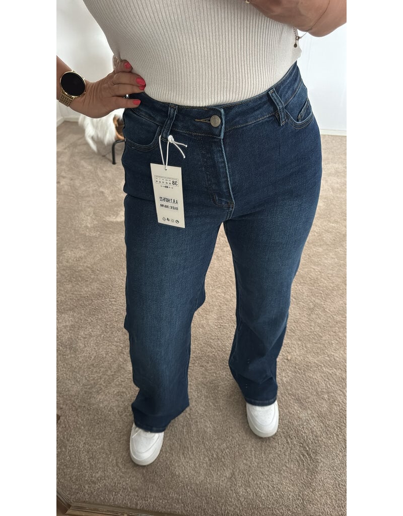 DANA FLOREA Wide Leg Jeans Dark Blue