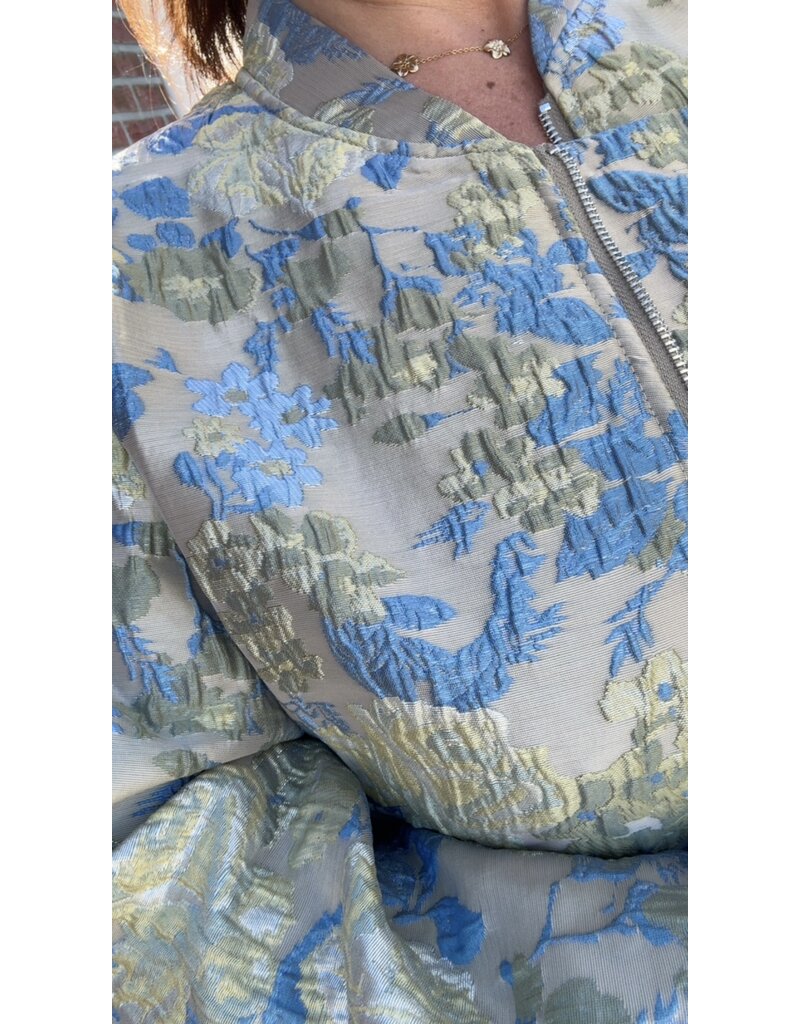 DANA FLOREA Jacquard Bomber Jacket Olivia