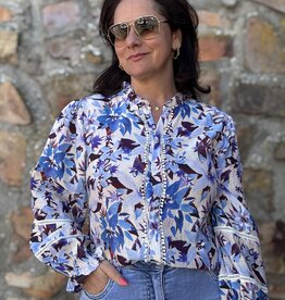 DANA FLOREA Blouse Elise Blauw