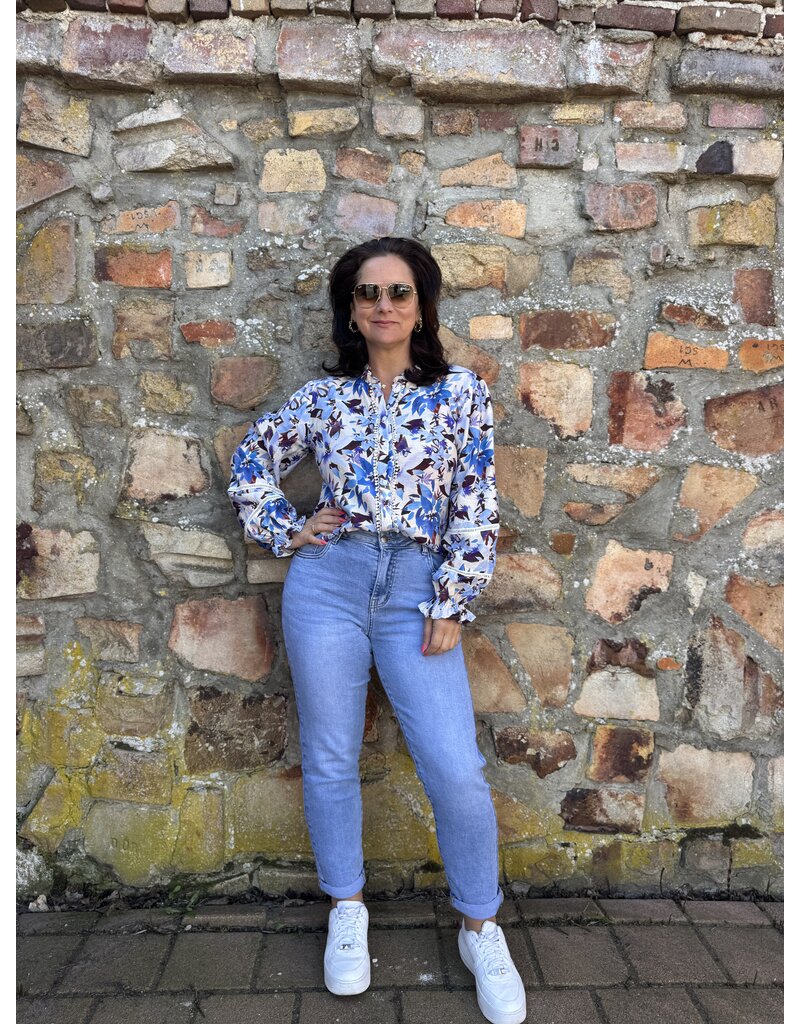 DANA FLOREA Blouse Elise Blauw