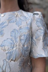 DANA FLOREA Jacquard Top Lizzy Blauw