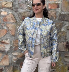 DANA FLOREA Jacquard Bomber Jacket Olivia
