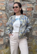 DANA FLOREA Jacquard Bomber Jacket Olivia
