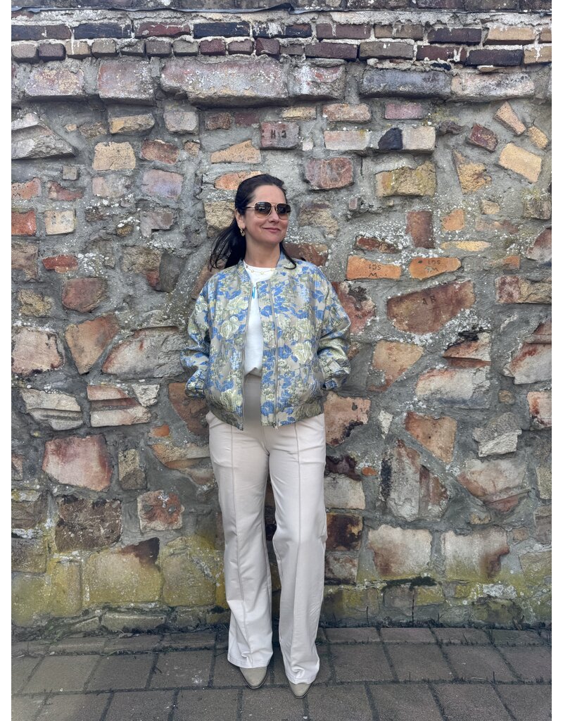 DANA FLOREA Jacquard Bomber Jacket Olivia
