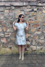 DANA FLOREA Jurk Dana Jacquard Blauw