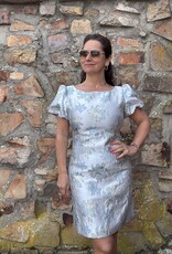 DANA FLOREA Jurk Dana Jacquard Blauw