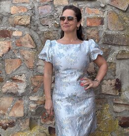 DANA FLOREA Jurk Dana Jacquard Blauw