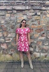 DANA FLOREA Jurk Dana Jacquard Fuchsia