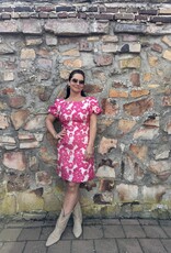 DANA FLOREA Jurk Dana Jacquard Fuchsia