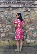 DANA FLOREA Jurk Dana Jacquard Fuchsia