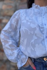 DANA FLOREA Blouse Carmen Lichtblauw