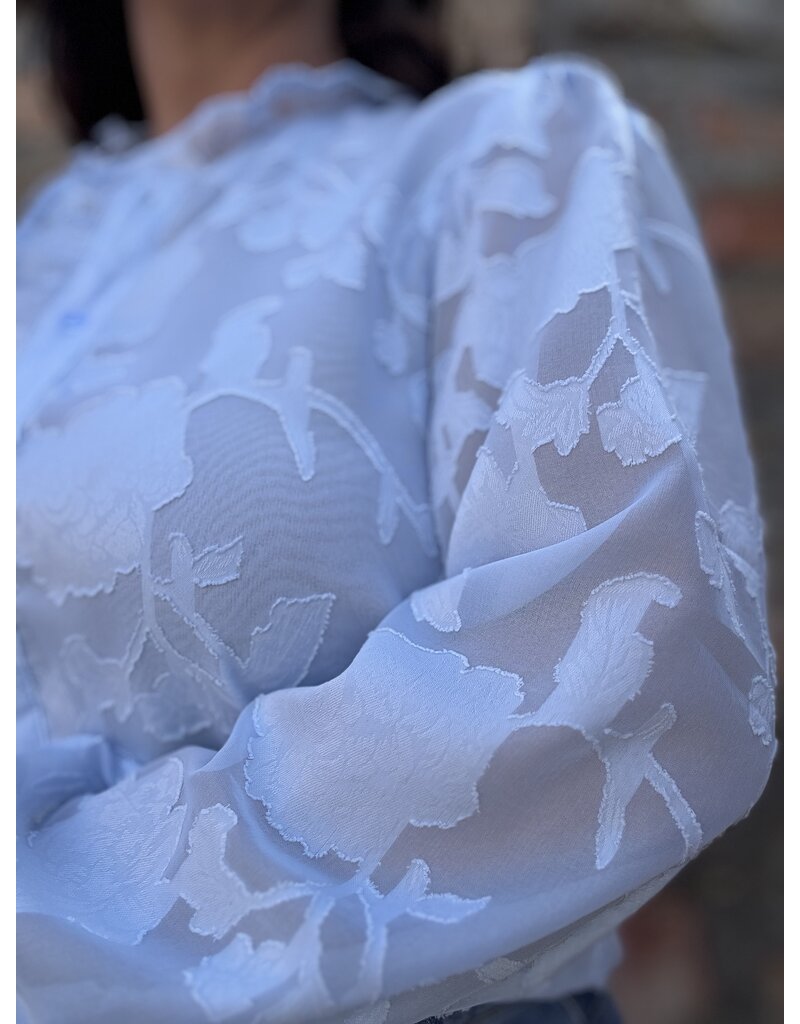 DANA FLOREA Blouse Carmen Lichtblauw