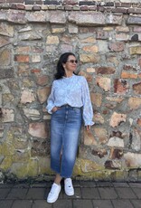 DANA FLOREA Blouse Carmen Lichtblauw