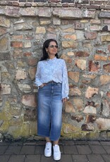 DANA FLOREA Blouse Carmen Lichtblauw