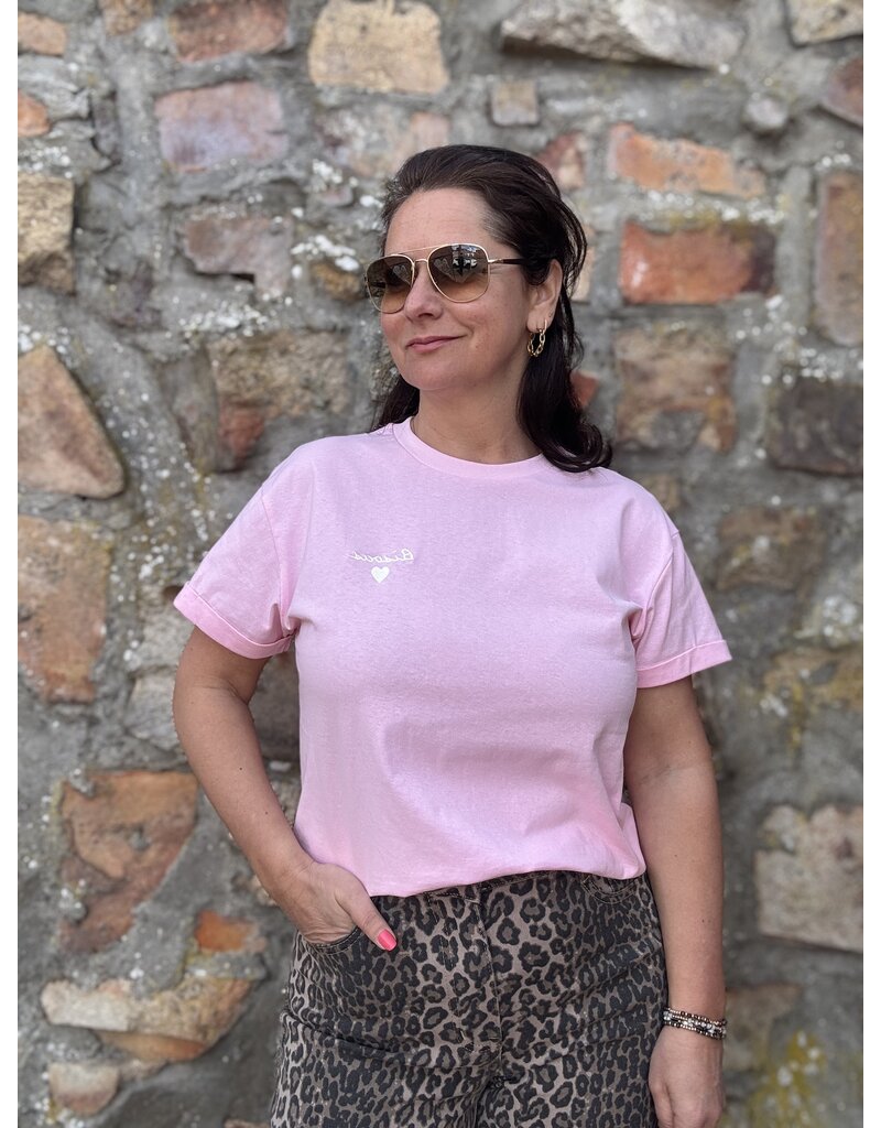 DANA FLOREA T-shirt Bisous Roze