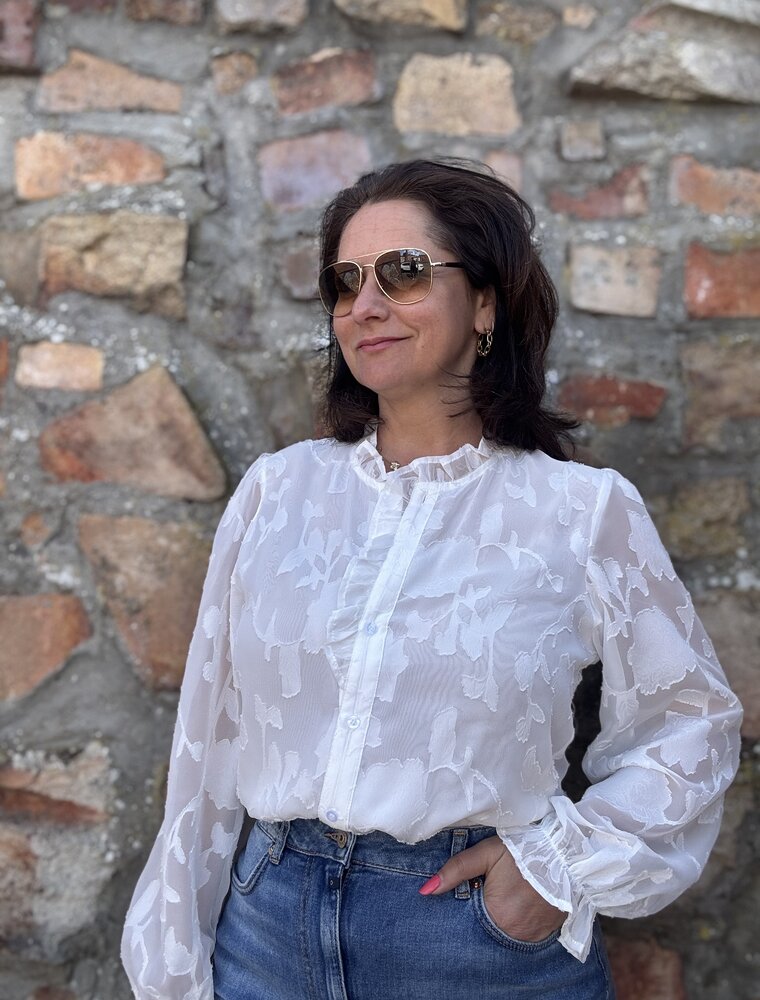 DANA FLOREA Blouse Carmen White
