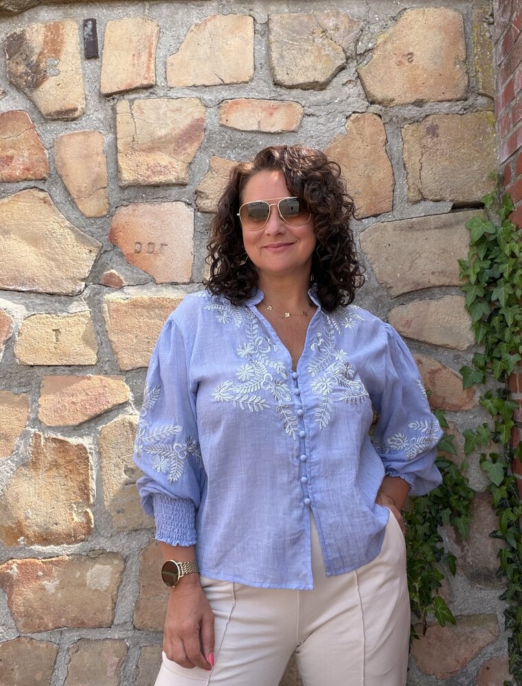 DANA FLOREA Blouse Kylie Lichtblauw