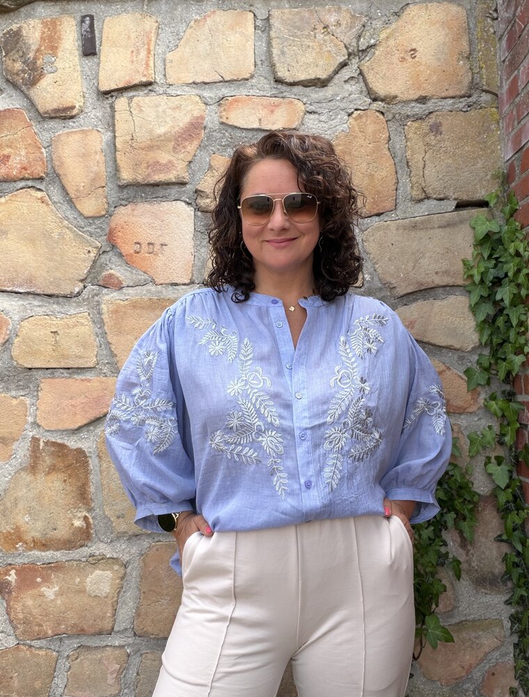 DANA FLOREA Blouse Isa Lichtblauw