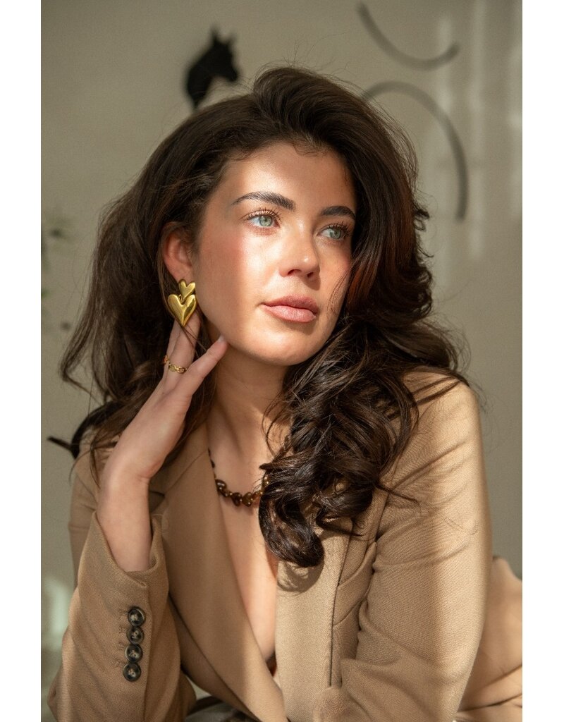 DANA FLOREA Love Hart Oorbellen