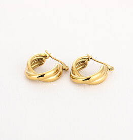 DANA FLOREA Twisted hoops