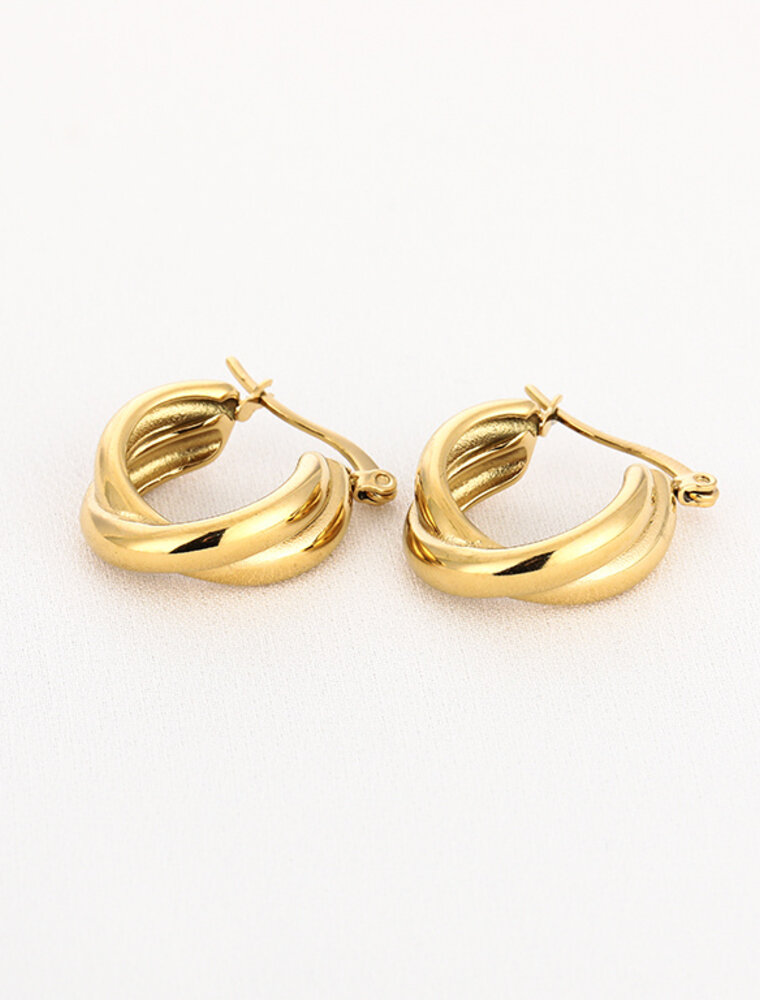 DANA FLOREA Twisted hoops