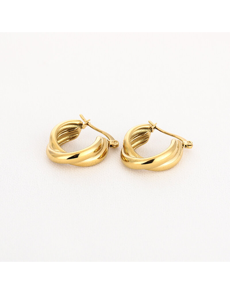 DANA FLOREA Twisted hoops