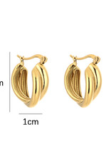 DANA FLOREA Twisted hoops