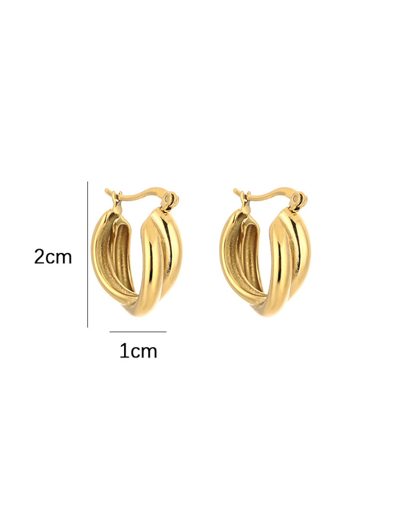 DANA FLOREA Twisted hoops